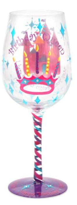 T2440A Birthday Queen Wine Glass