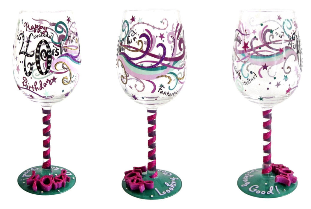 Top Shelf 40Th Wine Glass