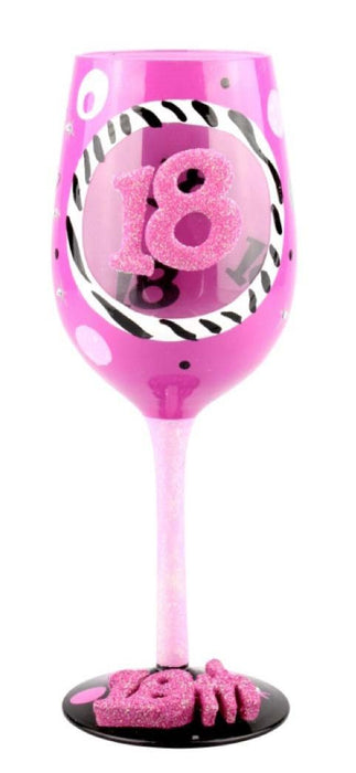 T4581A 18th Birthday Wine Glass