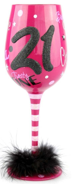 T4602A 21st Birthday Wine Glass