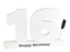 Birthday Signature Number with Pen - ages 16 18 21 30 40 50 60 70 80