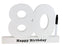 Birthday Signature Number with Pen - ages 16 18 21 30 40 50 60 70 80