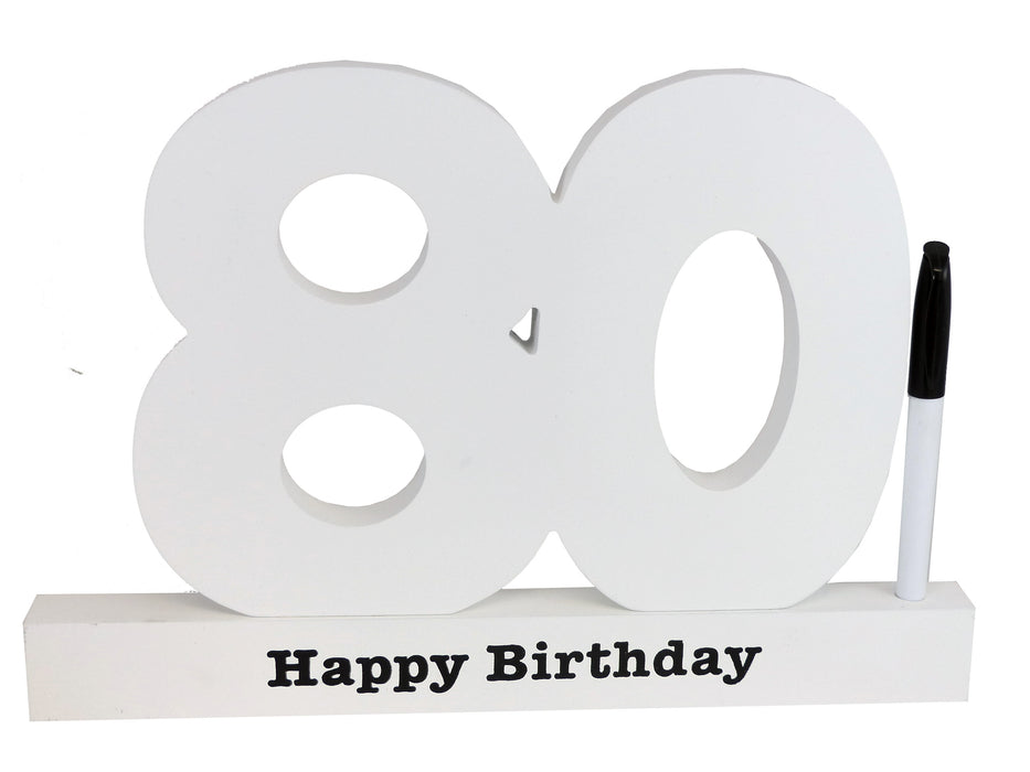 Birthday Signature Number with Pen - ages 16 18 21 30 40 50 60 70 80
