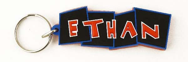 Bendy keyrings - boys names - suitable for keys or bags