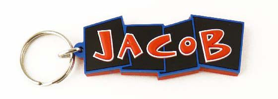 Bendy keyrings - boys names - suitable for keys or bags