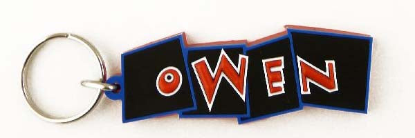 Bendy keyrings - boys names - suitable for keys or bags