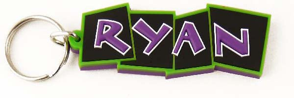 Bendy keyrings - boys names - suitable for keys or bags