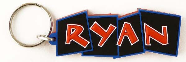 Bendy keyrings - boys names - suitable for keys or bags
