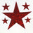 Pack of Sparkly Prismatic Stickers - 5 Stars