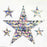 Pack of Sparkly Prismatic Stickers - 5 Stars