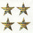 Pack of Sparkly Prismatic Stickers - 4 Stars