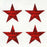 Pack of Sparkly Prismatic Stickers - 4 Stars