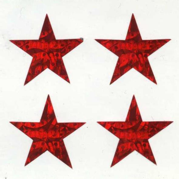 Pack of Sparkly Prismatic Stickers - 4 Stars