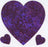 Pack of Sparkly Prismatic Stickers - 3 Hearts