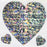 Pack of Sparkly Prismatic Stickers - 3 Hearts