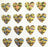 Pack of Sparkly Prismatic Stickers - 16 Hearts