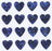 Pack of Sparkly Prismatic Stickers - 16 Hearts
