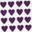 Pack of Sparkly Prismatic Stickers - 16 Hearts