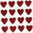 Pack of Sparkly Prismatic Stickers - 16 Hearts