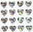 Pack of Sparkly Prismatic Stickers - 16 Hearts