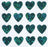 Pack of Sparkly Prismatic Stickers - 16 Hearts