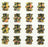 Pack of Sparkly Prismatic Stickers - 16 Teddy Bears