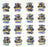 Pack of Sparkly Prismatic Stickers - 16 Teddy Bears