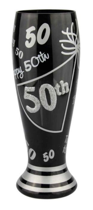 B5249C 50th Birthday Beer Glass