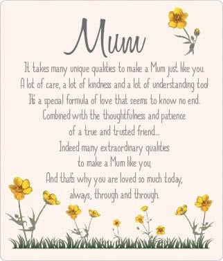 Buttercup Plaque - Mum