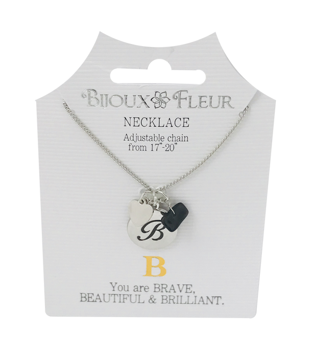 Initial B Bijoux Fleur Necklace