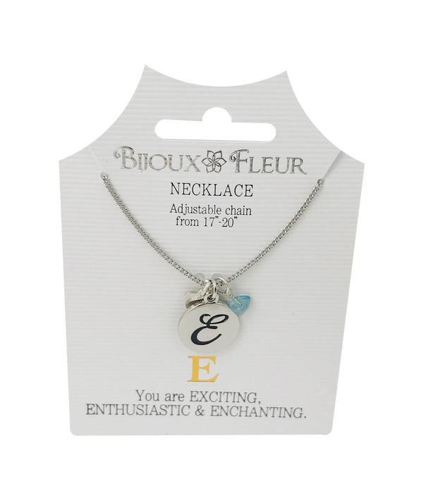 Initial E Bijoux Fleur Necklace