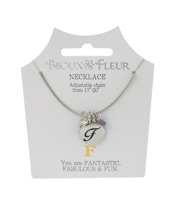 Initial F Bijoux Fleur Necklace