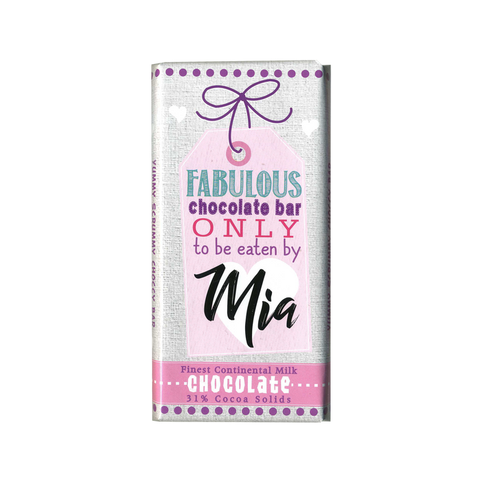 Milk Chocolate Bar - Girls Names