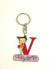 BP1059 Betty Boop Keyring - Initial Letter V