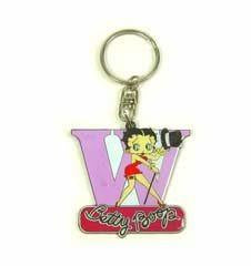 BP1060 Betty Boop Keyring - Initial Letter W