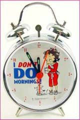 BP1106 Betty Boop I Don&#39;t Do Mornings 3&#34; alarm