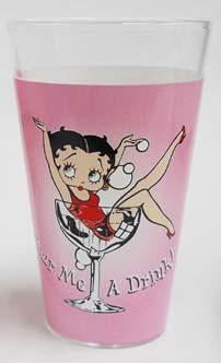 Betty Boop Half Pint Glass Pour Me A Drink
