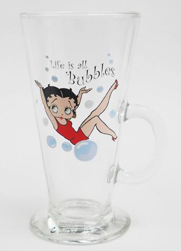 Betty Boop Life Is All Bubbles Latte Gla