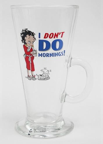 Betty Boop I Don'T Do Morn Latte Glass