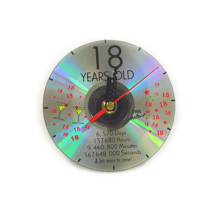 CD Clock 18th Years Old 