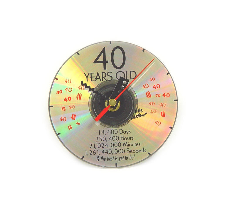 CD Clock 40th Years Old 