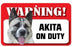 DS002 Akita Pet Sign
