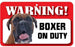 DS012 Boxer Pet Sign