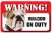 DS013 Bulldog Pet Sign