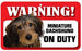 DS025 Wire Haired Miniature Dachshund Pet Sign