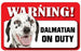 DS026 Dalmatian Pet Sign