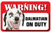 DS026 Dalmatian Pet Sign