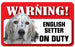 DS030 English Setter Pet Sign