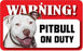 DS057 Pitbull Pet Sign
