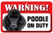 DS059 Black Poodle Pet Sign